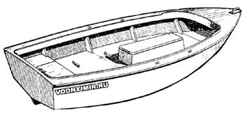 The Chizhik boat is a homemade two- and three-person rowing boat for tourism, fishing, hunting