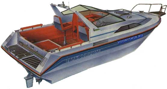 The project of the boat Gulfstream  a boat with an automobile engine