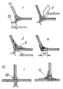 Connection design and sequence of their execution