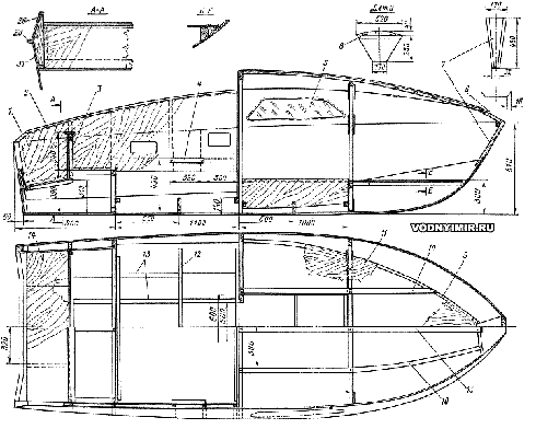 Construction of the motor boat Catfish