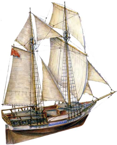 Brigantine Old. Project for the construction of a yacht