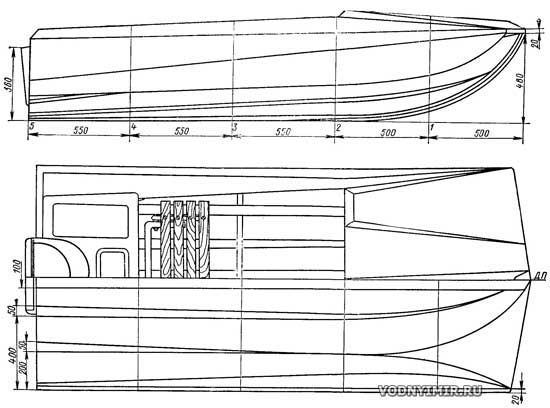 General view of a homemade trimaran made of steel